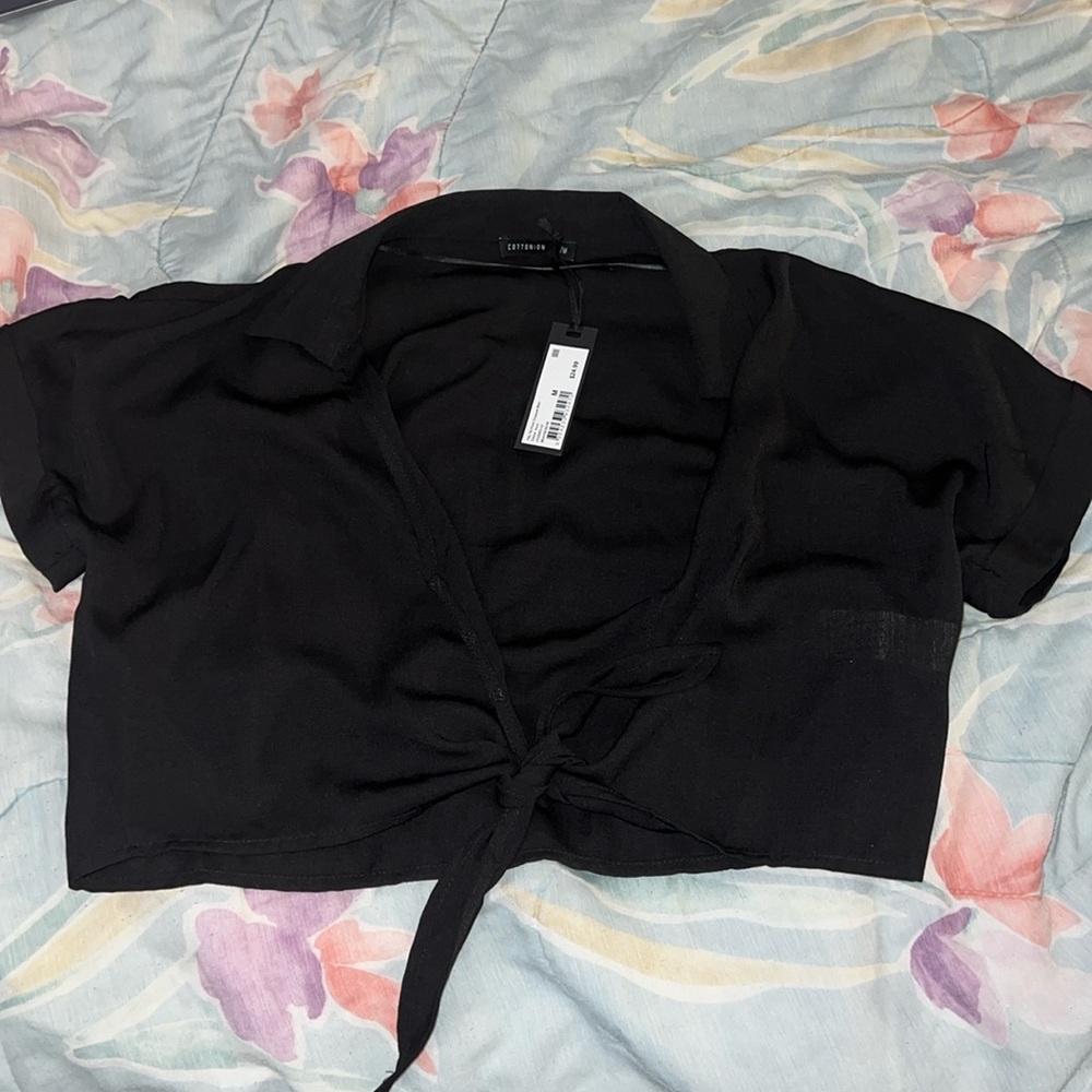 Tie Front Crop Top